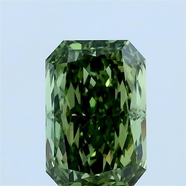 1.03ct Radiant FANCY VIVID GREEN VS1 Lab Created Diamond
