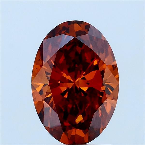 1.59ct Oval FANCY DEEP ORANGE VS1 Lab Created Diamond
