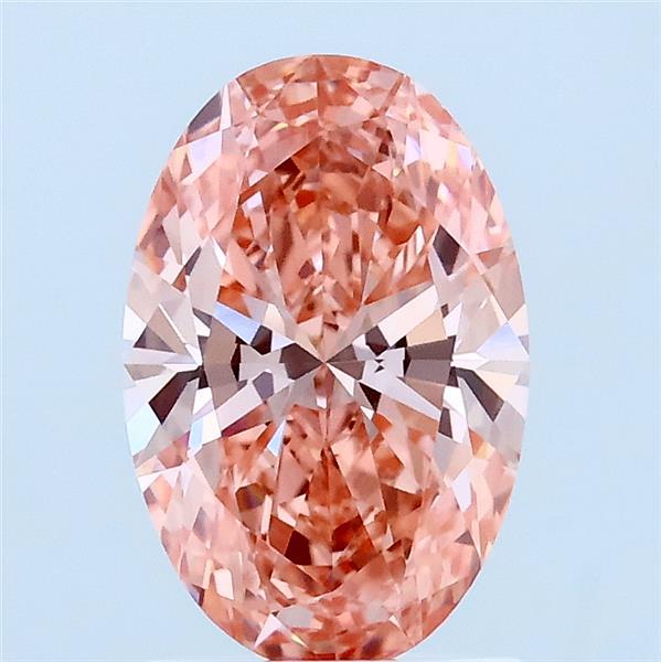 1.51ct Oval FANCY VIVID PINK VS1 Lab Created Diamond