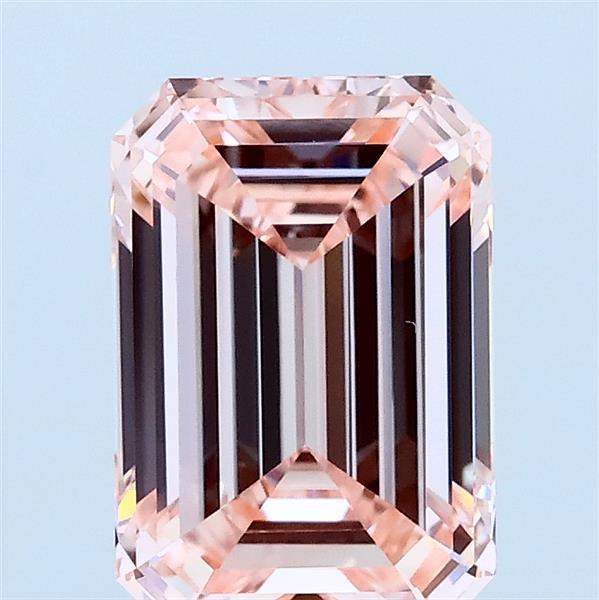 2ct Emerald FANCY INTENSE PINK VS1 Lab Created Diamond