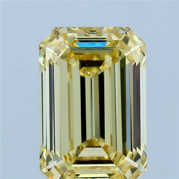 3.1ct Emerald FANCY INTENSE YELLOW VVS2 Lab Created Diamond