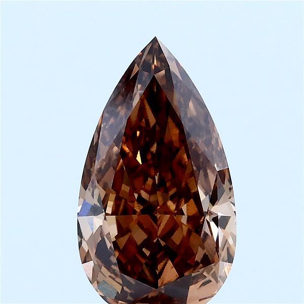 3.07ct Pear FANCY BROWN VVS2 Lab Created Diamond