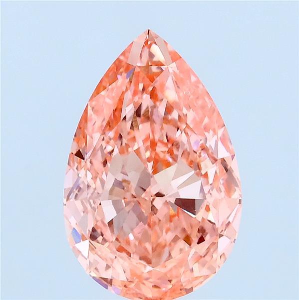 2.57ct Pear FANCY VIVID PINK VVS2 Lab Created Diamond