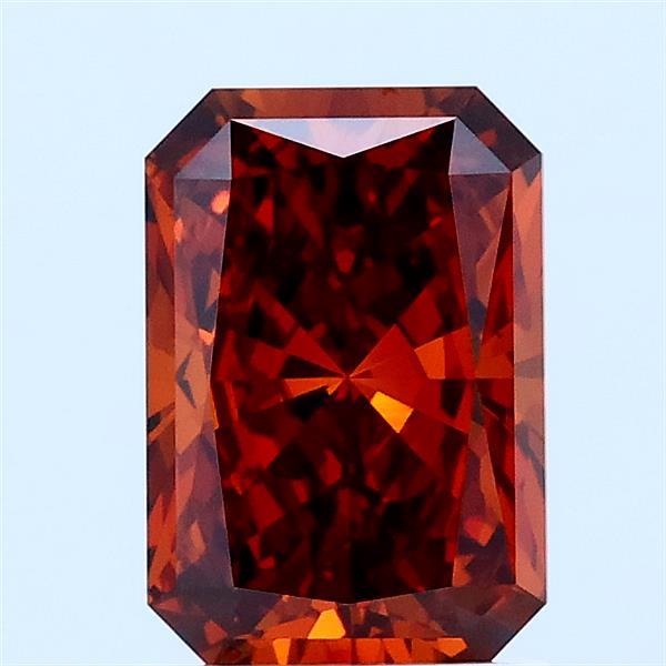 1.51ct Radiant FANCY DEEP ORANGE VVS2 Lab Created Diamond