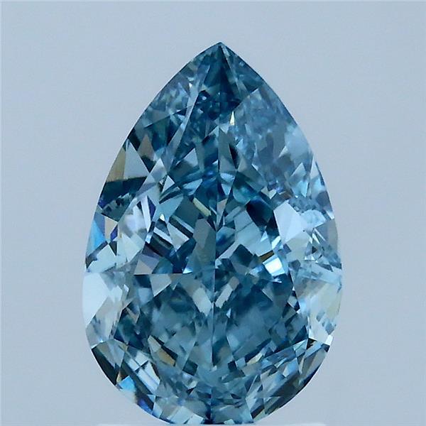 2.09ct Pear FANCY VIVID BLUE VVS2 Lab Created Diamond