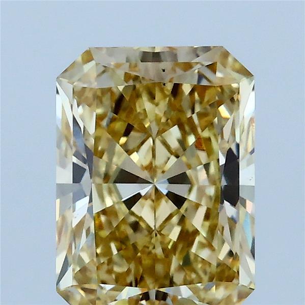 2.01ct Radiant FANCY YELLOW VS2 Lab Created Diamond