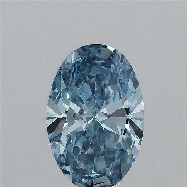 1.5ct Oval FANCY VIVID BLUE VS1 Lab Created Diamond