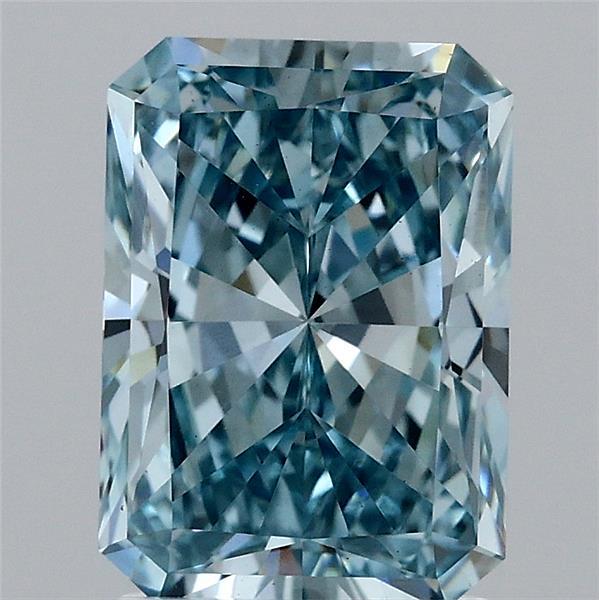 2.19ct Radiant FANCY VIVID BLUE VS1 Lab Created Diamond
