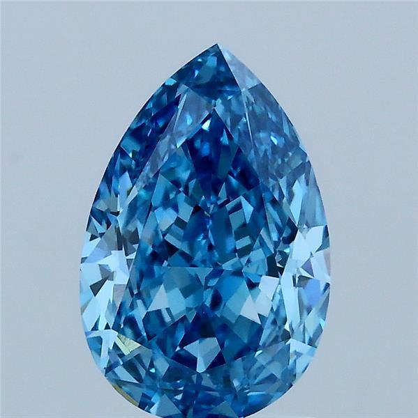 2.06ct Pear FANCY VIVID BLUE VVS2 Lab Created Diamond