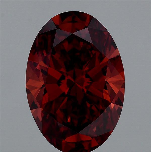3.58ct Oval FANCY DEEP ORANGE VVS2 Lab Created Diamond