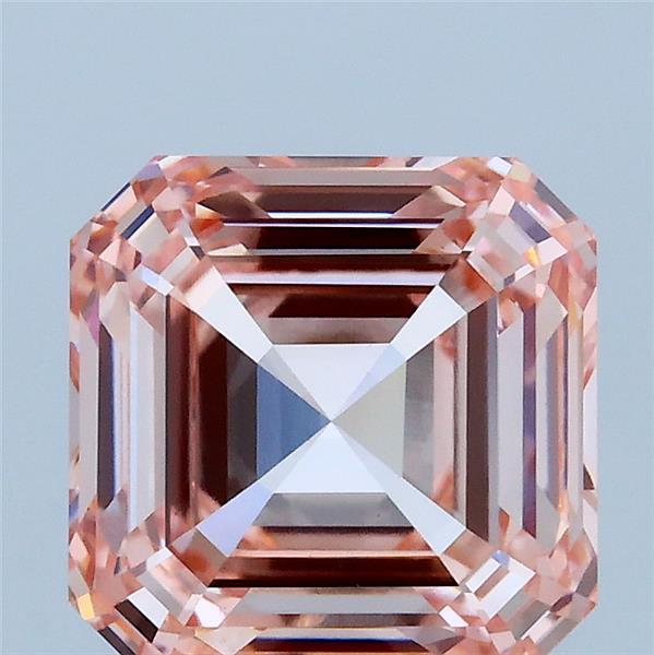 3.01ct Asscher FANCY INTENSE PINK VS1 Lab Created Diamond