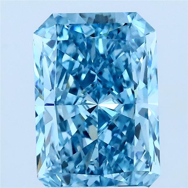 2.01ct Radiant FANCY VIVID BLUE VS1 Lab Created Diamond
