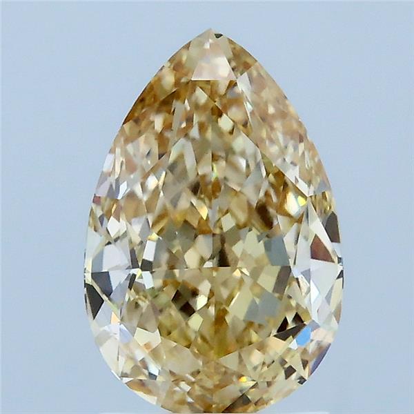 2.1ct Pear FANCY LIGHT YELLOW VVS2 Lab Created Diamond