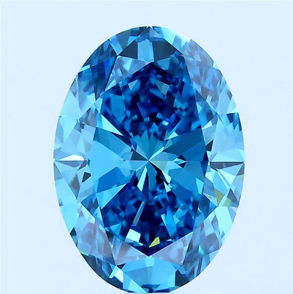 2ct Oval FANCY VIVID BLUE VVS2 Lab Created Diamond