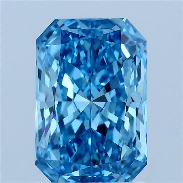 1.51ct Radiant FANCY VIVID BLUE VS1 Lab Created Diamond