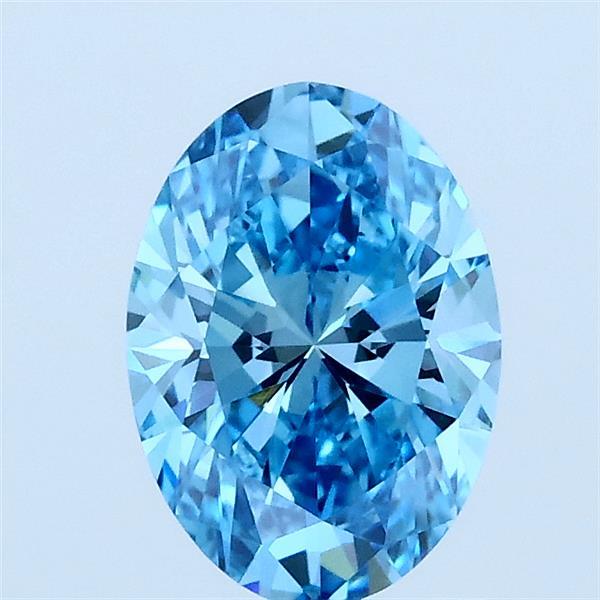 1.08ct Oval FANCY VIVID BLUE VVS2 Lab Created Diamond