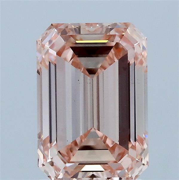 2.04ct Emerald FANCY INTENSE PINK VS1 Lab Created Diamond