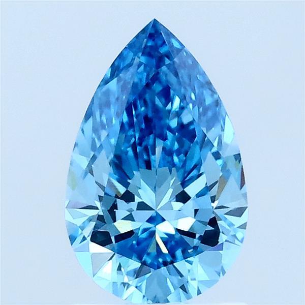 1.01ct Pear FANCY VIVID BLUE VVS2 Lab Created Diamond