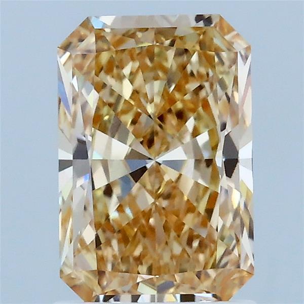 1.54ct Radiant FANCY BROWNISH YELLOW VVS2 Lab Created Diamond