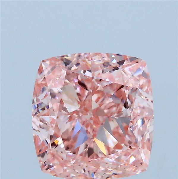 3.01ct Cushion FANCY VIVID PINK VVS2 Lab Created Diamond