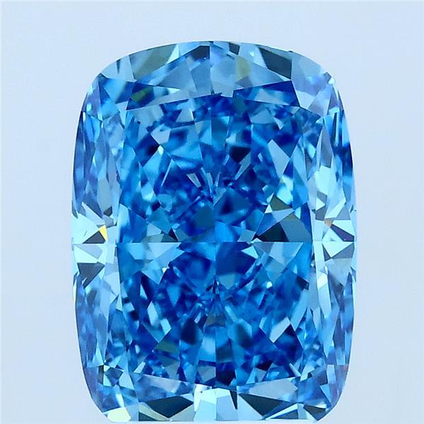 3.01ct Cushion FANCY VIVID BLUE VS1 Lab Created Diamond