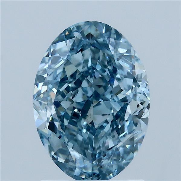 2.19ct Oval FANCY VIVID BLUE VVS2 Lab Created Diamond