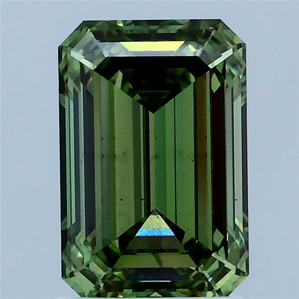 2.02ct Emerald FANCY VIVID GREEN VS2 Lab Created Diamond
