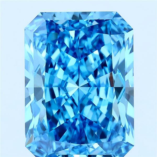 4.02ct Radiant FANCY VIVID BLUE VVS2 Lab Created Diamond