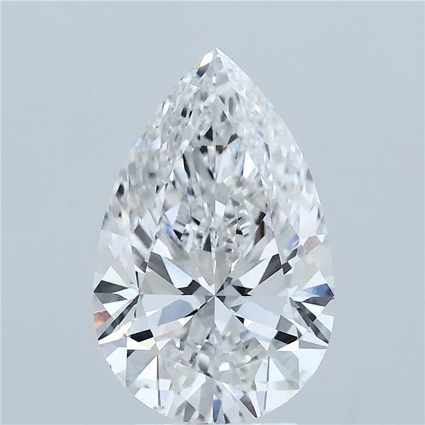 3.01ct Pear F VVS2 Lab Created Diamond