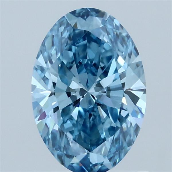 1.06ct Oval FANCY VIVID BLUE VVS2 Lab Created Diamond