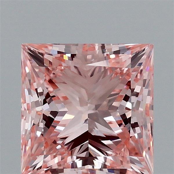 1.86ct Princess FANCY INTENSE PINK VVS2 Lab Created Diamond