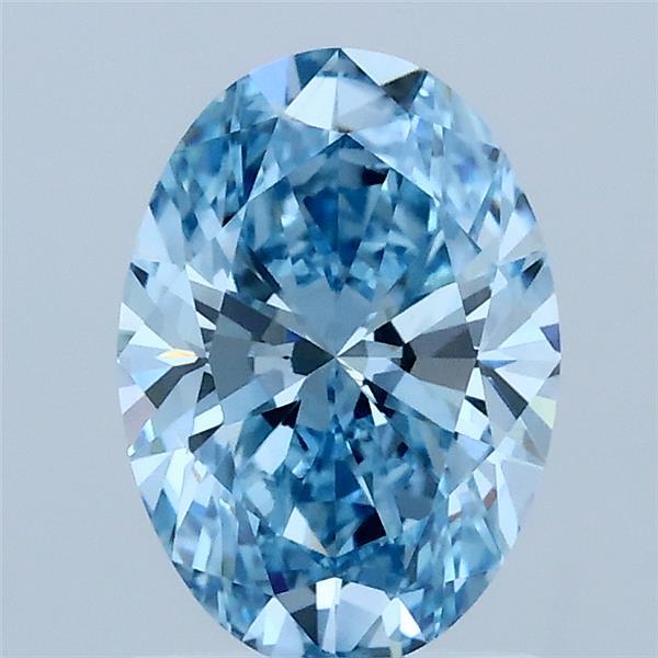 1.38ct Oval FANCY VIVID BLUE VS1 Lab Created Diamond