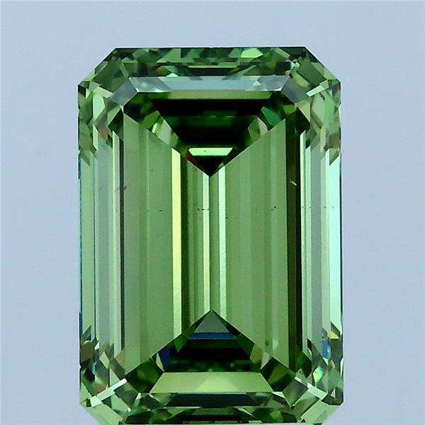 3.01ct Emerald FANCY VIVID GREEN VS1 Lab Created Diamond