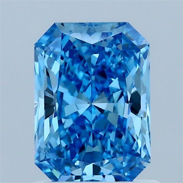 1.17ct Radiant FANCY VIVID BLUE VS1 Lab Created Diamond