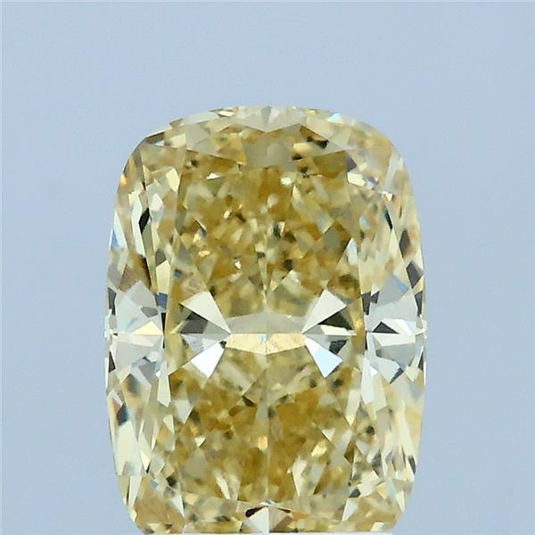 2.06ct Cushion FANCY INTENSE YELLOW VVS2 Lab Created Diamond