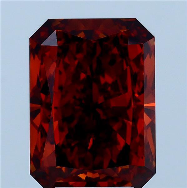 4ct Radiant FANCY VIVID ORANGE VS1 Lab Created Diamond
