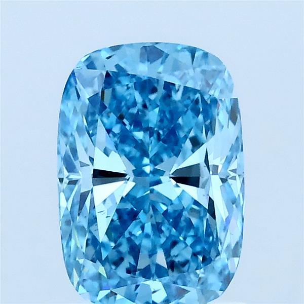 1.52ct Cushion FANCY VIVID BLUE VS2 Lab Created Diamond