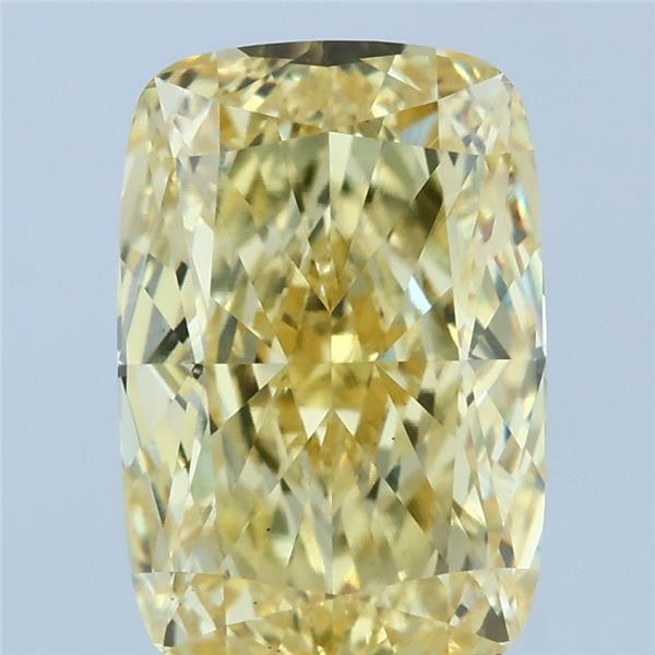 3.96ct Cushion FANCY INTENSE YELLOW VS1 Lab Created Diamond