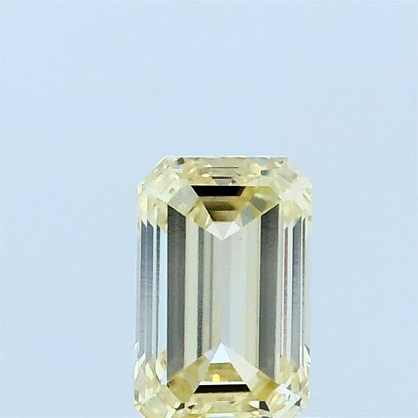 0.52ct Emerald FANCY LIGHT YELLOW VS1 Lab Created Diamond