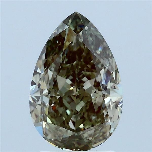 2.06ct Pear FANCY GREEN VS1 Lab Created Diamond