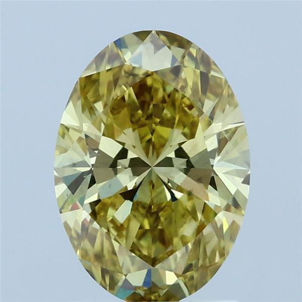 1.58ct Oval FANCY INTENSE YELLOW VS2 Lab Created Diamond