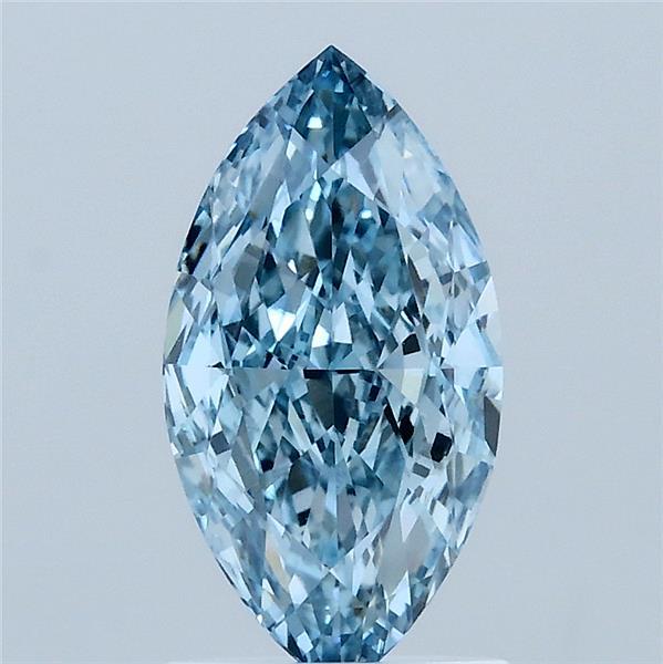 1.54ct Marquise FANCY VIVID BLUE VVS2 Lab Created Diamond