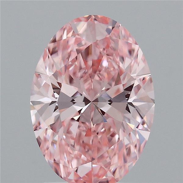 1.81ct Oval FANCY VIVID PINK VS1 Lab Created Diamond