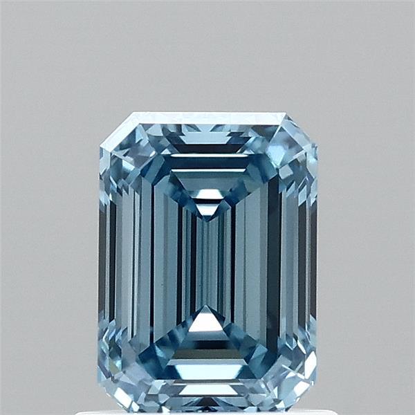 1.06ct Emerald FANCY VIVID BLUE VVS2 Lab Created Diamond