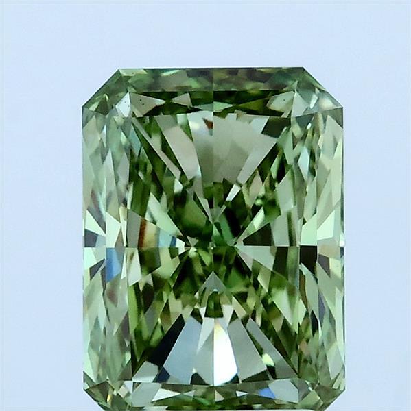 2ct Radiant FANCY VIVID GREEN VS2 Lab Created Diamond