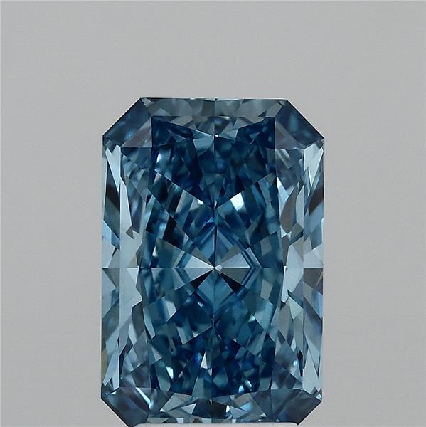 3.05ct Radiant FANCY VIVID BLUE VS1 Lab Created Diamond