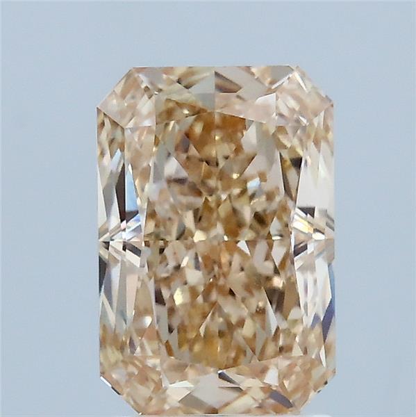 2.06ct Radiant FANCY LIGHT BROWN YELLOW VVS2 Lab Created Diamond