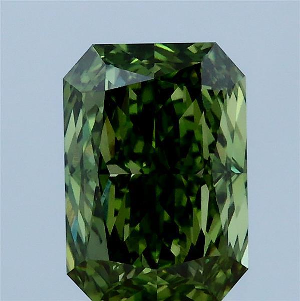 2.13ct Radiant FANCY VIVID GREEN VS1 Lab Created Diamond