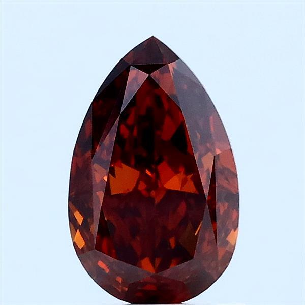 1.01ct Pear FANCY DEEP ORANGE VVS2 Lab Created Diamond