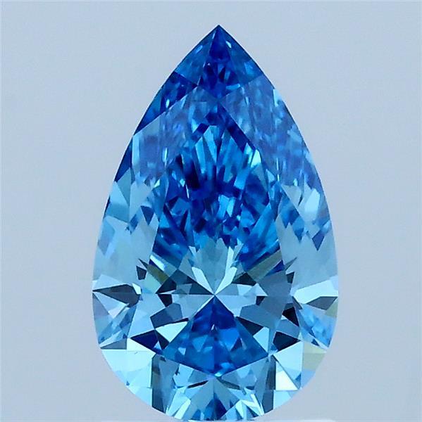 1.03ct Pear FANCY VIVID BLUE VS1 Lab Created Diamond